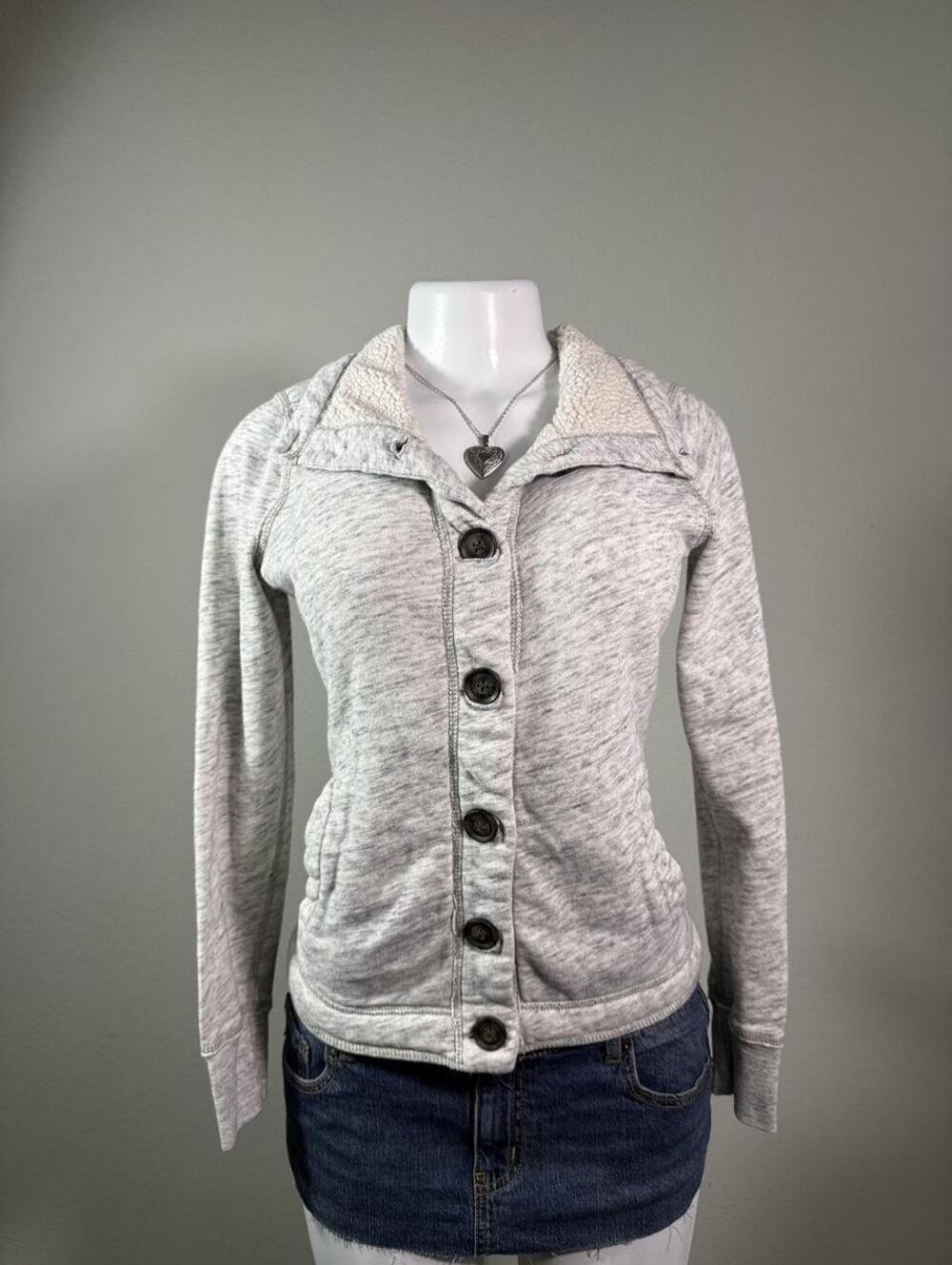 Vintage Y2K Hollister Sherpa Lined Button Up Jacket